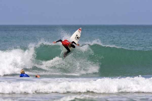 Piha surfer Tane Wallis competing at the Rip Curl GromSearch at Gisborne this weekend